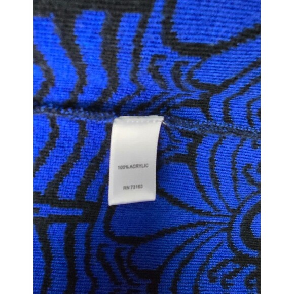 Melissa  Paige Cardigan Sweater Duster Womens PM  Blue Black Long Open Lagenlook - Picture 9 of 13